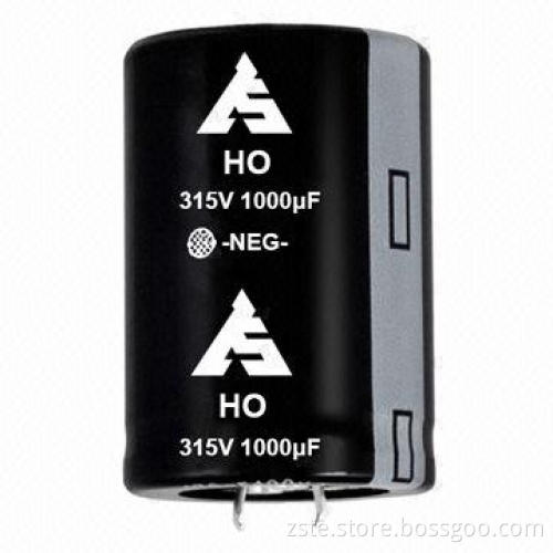 Snap-in Aluminum Electrolytic Capacitor, HO 10,000 Hours, 315V, 1000uf